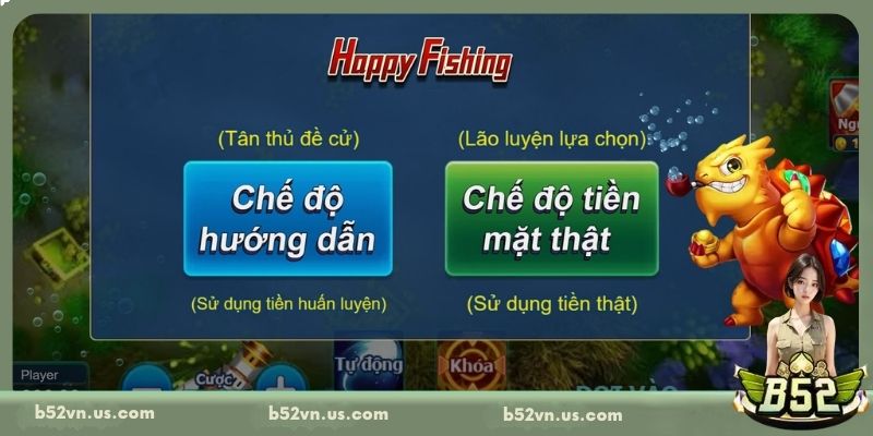 Chơi bắn cá Happy Fishing King với 2 chế độ