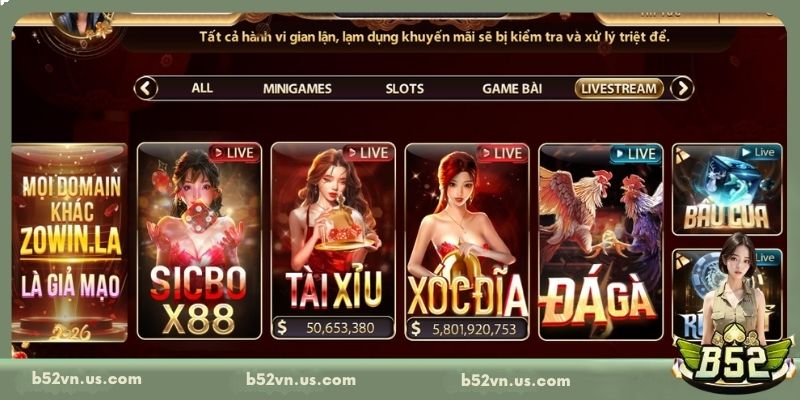 Kho giải trí đẳng cấp, độc quyền chỉ có tại Zowin
